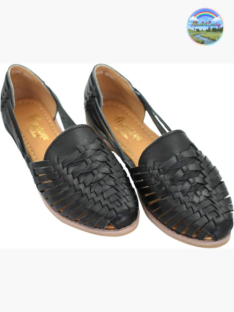 Handmade Genuine Leather Woven Huarache Flat Sandals Women Cushioned Insole